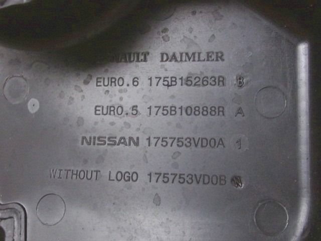 175B10994R RIVESTIMENTO CARTER MOTORE DACIA DUSTER 1.5 80KW 5P D 6M (2016) RICAMBIO USATO 