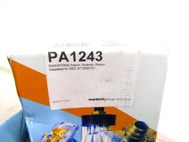 PA1243 POMPA ACQUA GRAF SSANGYONG REXTON 2.0 XDI 114 KW RICAMBIO NUOVO