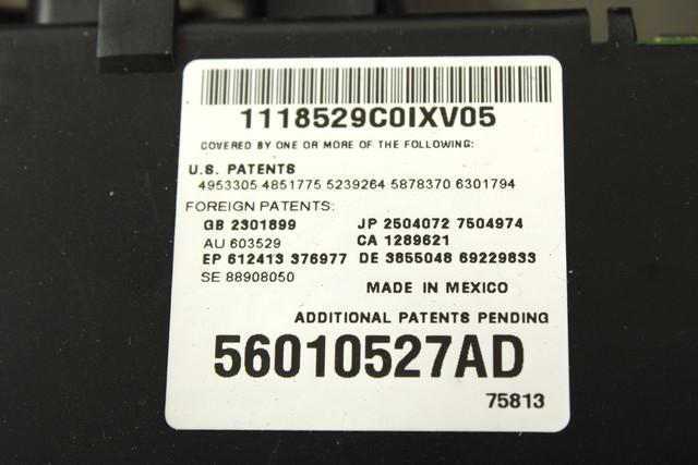 56010527AD PLAFONIERA LUCE INTERNA ABITACOLO JEEP CHEROKEE 2.8 D 4X4 120KW AUT 5P (2005) RICAMBIO USATO