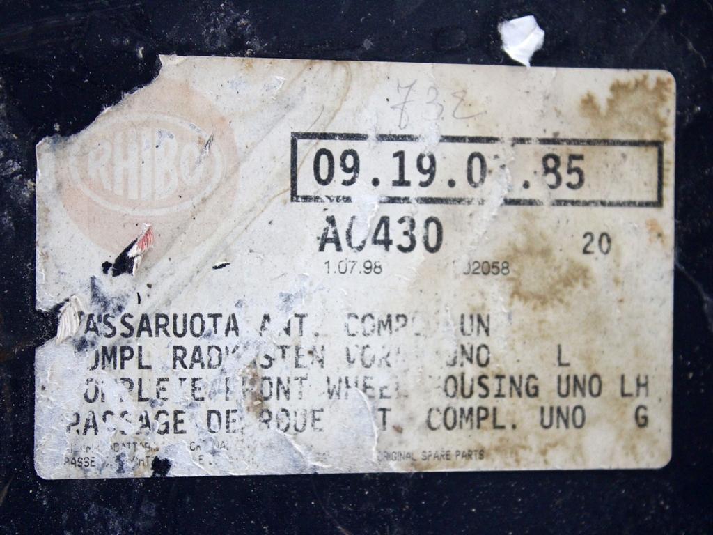 5889075 PASSARUOTA ANTERIORE SINISTRO FIAT UNO 1.1 41KW 5M B 5P (1991) RICAMBIO NUOVO