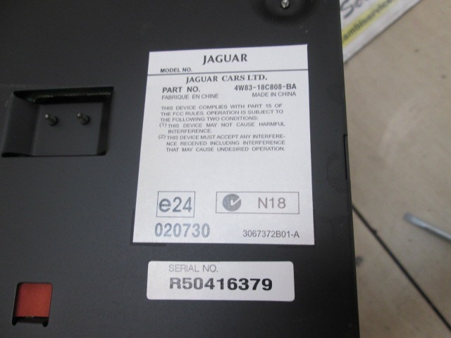 4W83-18C808-BA AMPLIFICATORE AUDIO JAGUAR XK8 4.2 B AUT 218KW (2006) RICAMBIO USATO 