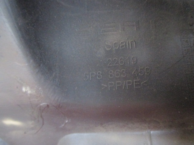 5P8863459 RIVESTIMENTO BATTIVALIGIA POSTERIORE BAULE SEAT ALTEA XL 1.6 D 77KW 5M 5P (2010) RICAMBIO USATO 