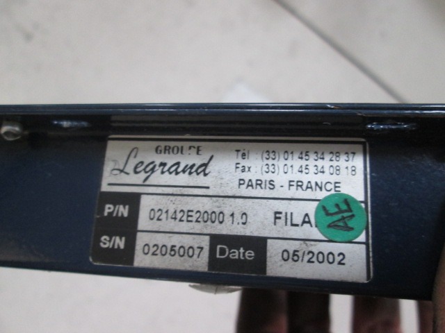 02142E2000 CENTRALINA GESTIONE ADATTAMENTI DISABILI LEGRAND MERCEDES CLASSE A170 W168 LUNGA 1.7 D 70KW AUT 5P (2002) RICAMBIO USATO 