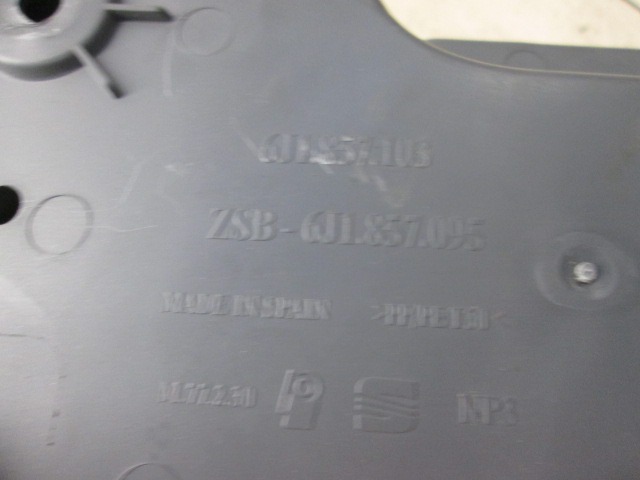 6J1857095 CASSETTO PORTAOGGETTI LATO PASSEGGERO SEAT IBIZA 1.4 B 63KW 5M 5P (2008) RICAMBIO USATO 