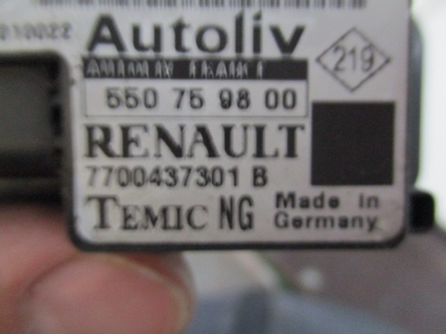 550759800 SENSORE AIR BAG RENAULT SCENIC 1.9 D 75KW 5M 5P (2000) RICAMBIO USATO 