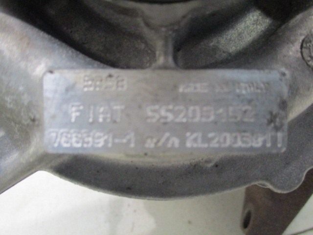 55203152 TURBINA TURBOCOMPRESSORE FIAT BRAVO 1.6 D 77KW 6M 5P (2009) RICAMBIO USATO 