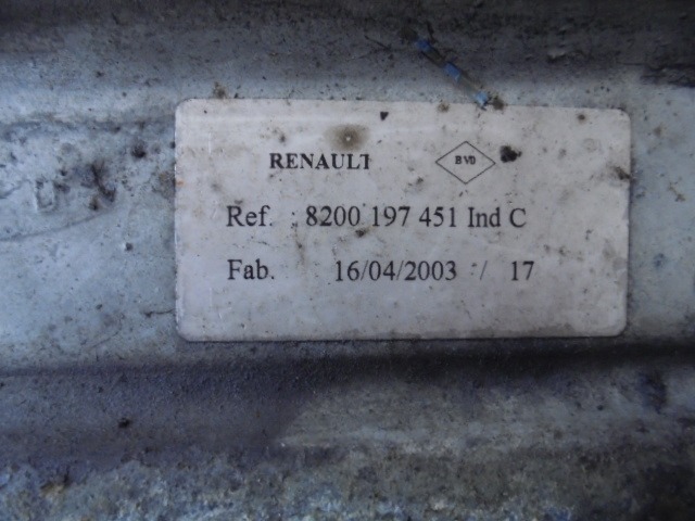 8200197451 TELAIO AUSILIARIO ANTERIORE RENAULT SCENIC 1.9 D 88KW 6M 5P (2003) RICAMBIO USATO 