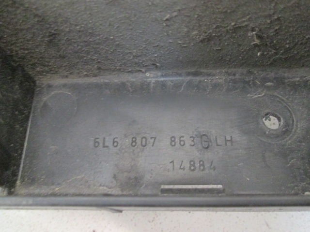 6L6807863G STAFFA SUPPORTO PARAURTI POSTERIORE LATO SINISTRO SEAT IBIZA 1.4 D 55KW 5M 3P (2003) RICAMBIO USATO 