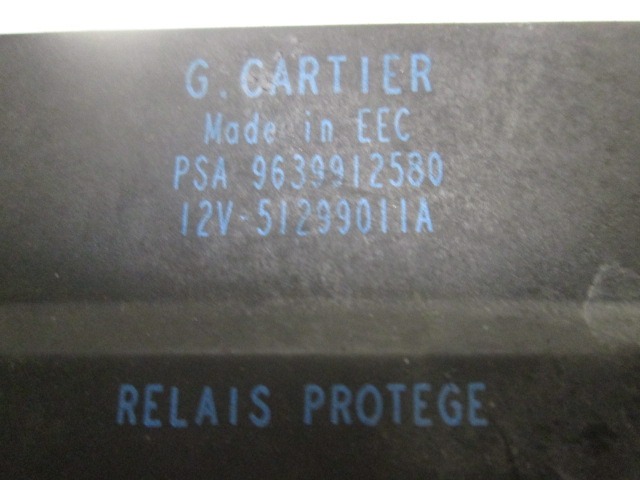 9639912580 CENTRALINA RELE' PRERISCALDAMENTO CANDELETTE PEUGEOT 807 2.2 D 94KW 6M 5P (2004) RICAMBIO USATO 