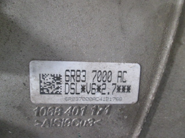 6R837000AC CAMBIO AUTOMATICO JAGUAR S-TYPE 2.7 D 152KW AUT 5P (2005) RICAMBIO USATO 4121768 FT5702757