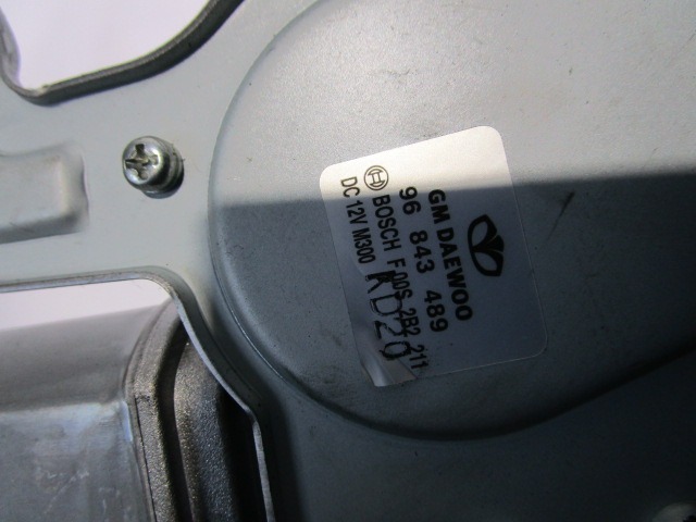 96843489 MOTORINO TERGILUNOTTO CHEVROLET SPARK 1.0 G 5M 5P 50KW (2011) RICAMBIO USATO
