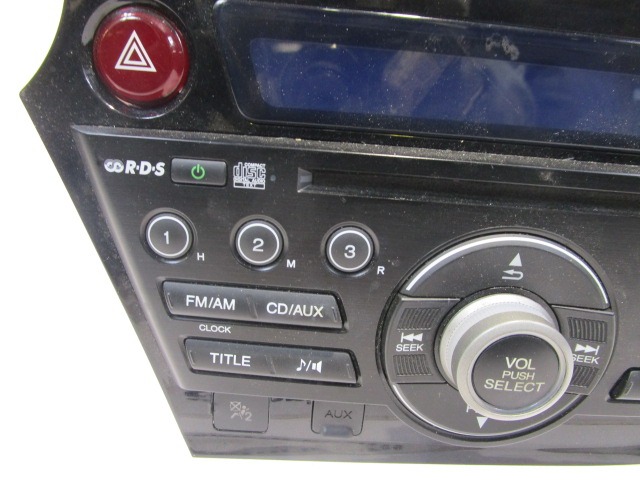39100-TM8-G01 AUTORADIO CON LETTORE CD MP3 HONDA INSIGHT 1.3 I 65KW AUT 5P (2009) RICAMBIO USATO (NON FORNIAMO CODICE AUTORADIO, SOLO TELAIO VEICOLO)