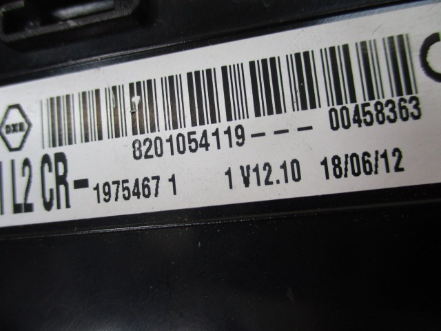 8201054119 CENTRALINA BODY COMPUTER RENAULT CLIO 1.2 G 55KW 5M 5P (2012) RICAMBIO USATO 