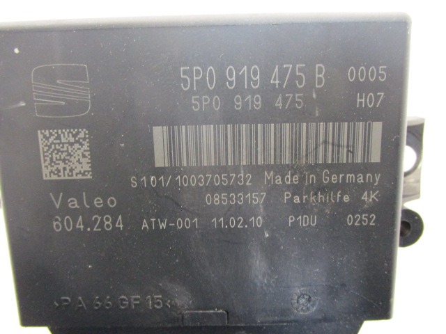 5P0919475B CENTRALINA SENSORI DI PARCHEGGIO SEAT LEON 1.6 G 75KW 5M 5P (2010) RICAMBIO USATO 