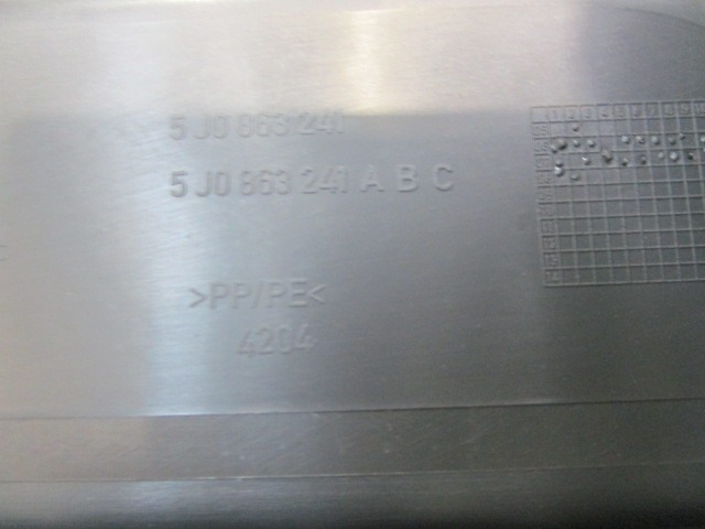5J0863241 TUNNEL CENTRALE SKODA FABIA SW 1.2 B 51KW 5M 5P (2008) RICAMBIO USATO 
