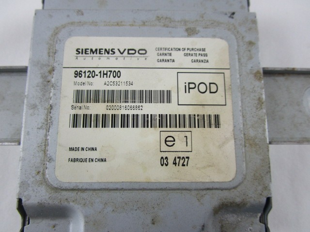 96120-1H700 CENTRALINA MULTIMEDIA IPOD USB AUX SIEMENS KIA CEE'D 1.4 80KW G 5M 5P (2008) RICAMBIO USATO