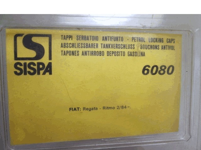6080 TAPPO SERBATOIO CARBURANTE CON CHIAVE SISPA FIAT RITMO 1.3 B 5P (DAL 1984) REGATA RICAMBIO NUOVO 
