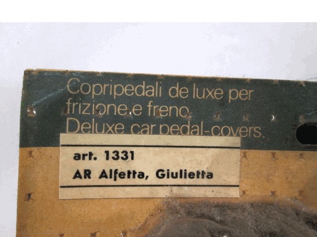 1331 GOMMINI RIVESTIMENTO COPRI PEDALI FRENO E FRIZIONE METALPLAST ALFA ROMEO ALFETTA 2.0 B RICAMBIO NUOVO 