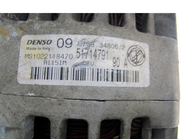51714791 ALTERNATORE DENSO LANCIA YPSILON 1.2 B 44KW 5M 3P (2007) RICAMBIO USATO 