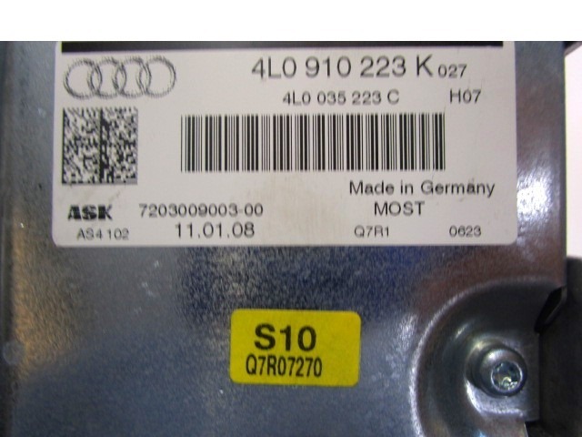 4L0910223K AMPLIFICATORE AUDIO AUDI Q7 3.0 176KW 5P D AUT (2008) RICAMBIO USATO