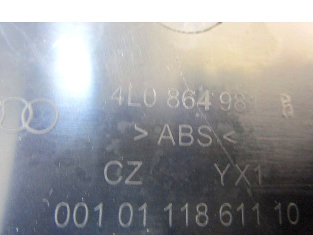 4L0864981B PORTAOGGETTI POSTERIORE TUNNEL CENTRALE AUDI Q7 3.0 176KW 5P D AUT (2008) RICAMBIO USATO