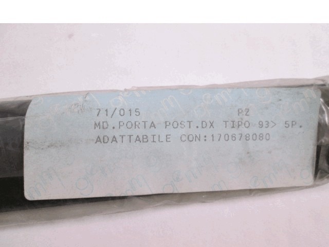 170678080 FASCIA MODANATURA PORTA POSTERIORE DESTRA FIAT TIPO 1.4 B RICAMBIO NUOVO