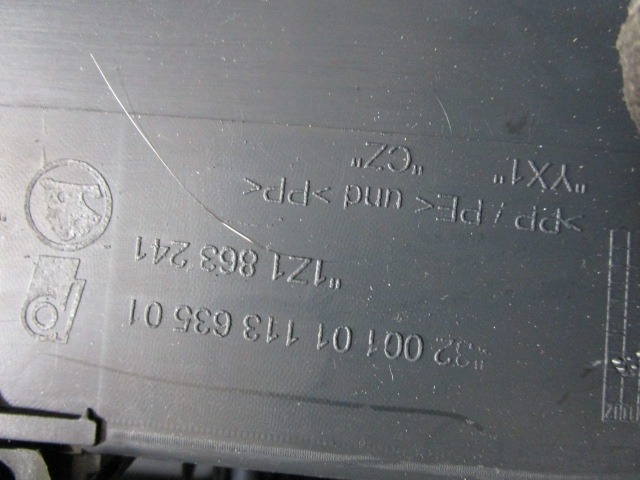 1Z1863241 TUNNEL CENTRALE SKODA OCTAVIA 2.0 D 103KW 6M 5P (2005) RICAMBIO USATO LEGGERMENTE STRISCIATO (VEDI FOTO) 0010111363501 