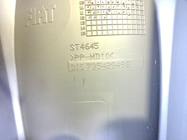 735429498 TUNNEL CENTRALE PARTE ANTERIORE FIAT 500 1.2 G 51KW 5M 3P (2012) RICAMBIO USATO 