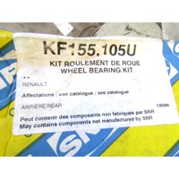 KF155.105U DISCO FRENO POSTERIORE SNR RENAULT CLIO 1.2 43KW RICAMBIO NUOVO (PER VEICOLI CON ESP)