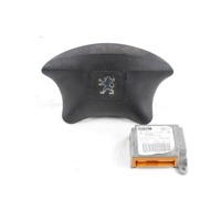 9653190880 KIT AIRBAG PEUGEOT RANCH 1.6 D 65KW 5M 4P (2008) RICAMBIO USATO CON CENTRALINA AIRBAG, AIRBAG VOLANTE 96639597