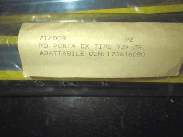 170616080 MODANATURA LISTELLO PARACOLPI PORTA DESTRA FIAT TIPO 1.4 B 3P DIGIT RICAMBIO NUOVO
