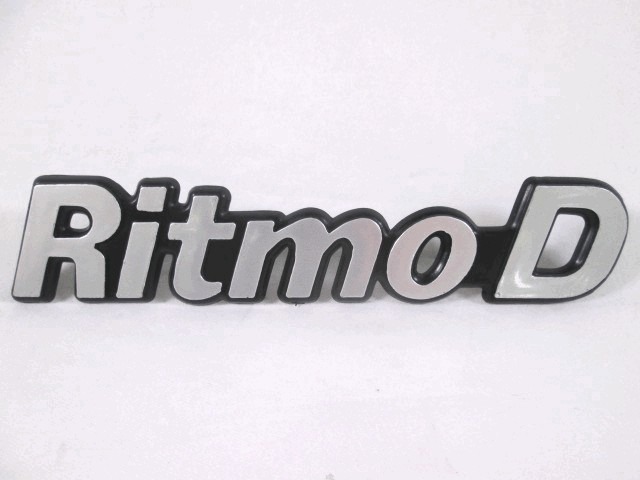 FREGIO LOGO STEMMA SCRITTA "RITMO D" COFANO POSTERIORE FIAT RITMO 1.7 D 5P RICAMBIO NUOVO