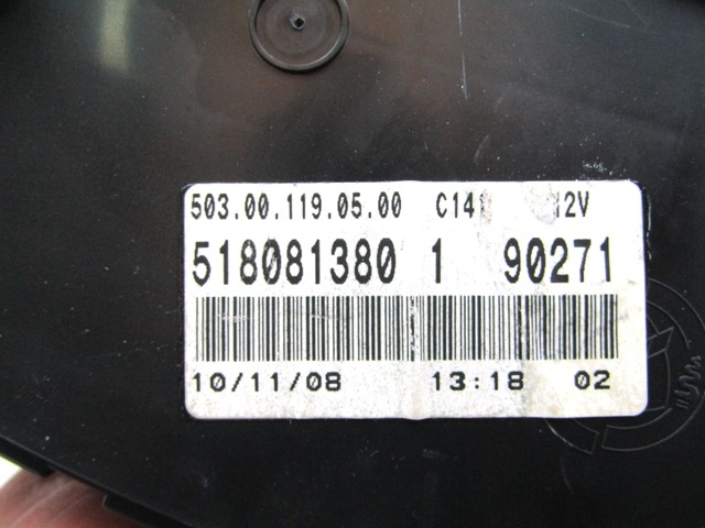 518081380 QUADRO STRUMENTI CONTACHILOMETRI LANCIA MUSA 1.4 B 57KW 5M 5P (2008) RICAMBIO USATO 