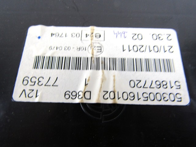 51867720 QUADRO STRUMENTI CONTACHILOMETRI FIAT DOBLO 1.6 D 74KW 6M 2P (2012) RICAMBIO USATO  