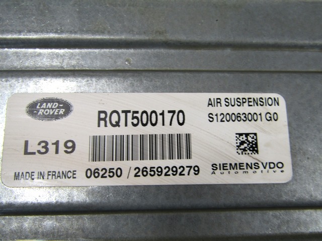 RQT500170 CENTRALINA SOSPENSIONI PNEUMATICHE LAND ROVER DISCOVERY 3 2.7 140KW 4X4 5P D AUT (2007) RICAMBIO USATO 