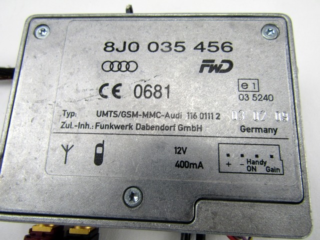 8J0035456 CENTRALINA AMPLIFICATORE ANTENNA AUDI A4 2.0 D 88KW 6M 4P (2009) RICAMBIO USATO 