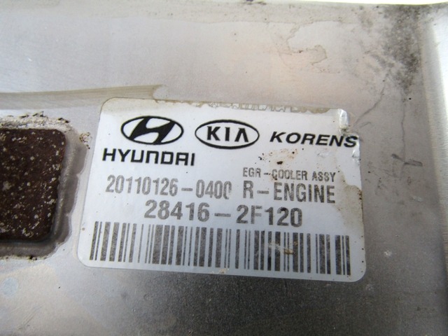 28416-2F120 RADIATORE SCARICO GAS EGR HYUNDAI IX35 2.0 D 4X4 100KW 6M 5P (2011) RICAMBIO USATO 