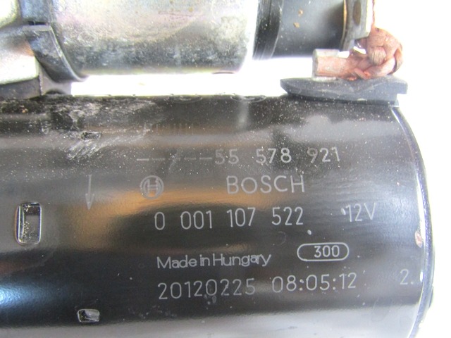 0001107522 MOTORINO AVVIAMENTO BOSCH OPEL CORSA D 1.2 B 63KW 5M 5P (2012) RICAMBIO USATO 55578921
