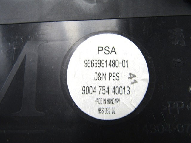 9663991480 CASSA ALTOPARLANTE SUBWOOFER CITROEN DS3 1.6 B 88KW 5M 3P (2011) RICAMBIO USATO 
