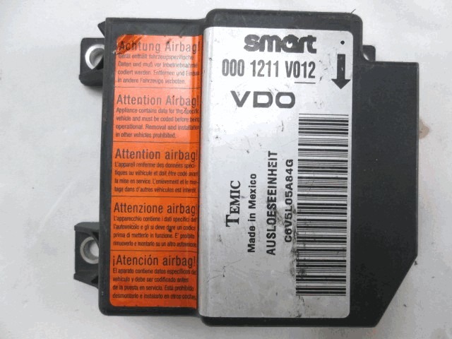 0001211V012 CENTRALINA AIRBAG SMART FORTWO 0.8 D 30KW 5M 2P RICAMBIO USATO 