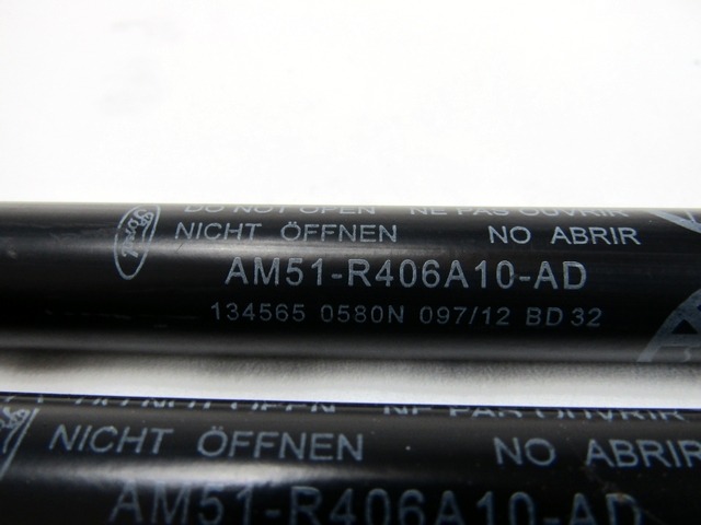 AM51-R406A10-AD COPPIA PISTONCINI ASTE AMMORTIZZANTI PORTELLONE COFANO POSTERIORE BAULE FORD CMAX 1.6 D 85KW 6M 5P (2012) RICAMBIO USATO 
