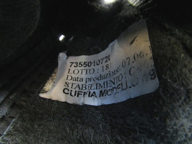 7355010720 CUFFIA CAMBIO MANUALE FIAT PUNTO EVO 1.4 B 77KW 6M 3P (2011) RICAMBIO USATO 