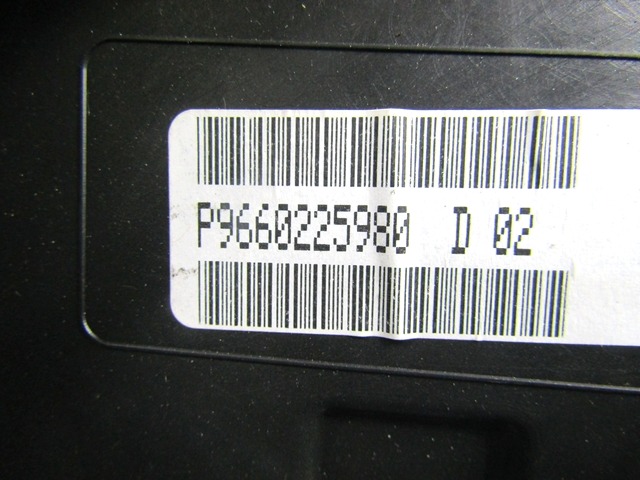 9660225980 QUADRO STRUMENTI CONTACHILOMETRI CITROEN C3 PLURIEL 1.4 B 54KW 5M 3P (2008) RICAMBIO USATO 