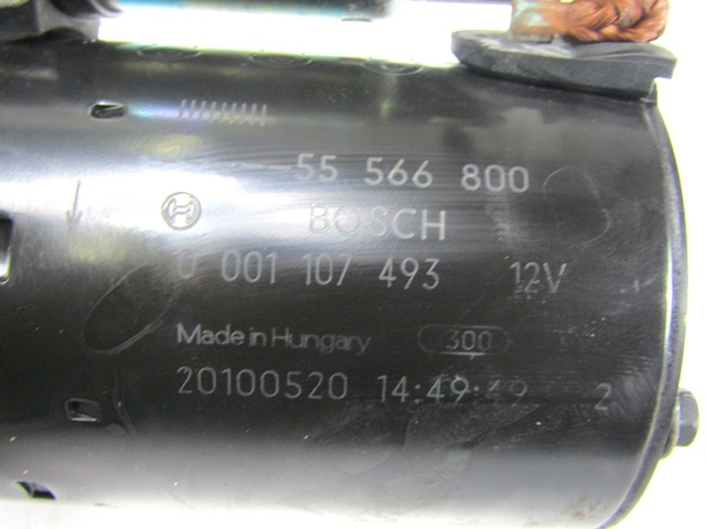 55566800 MOTORINO AVVIAMENTO BOSCH OPEL CORSA 1.2 63KW 5M B 5P (2010) RICAMBIO USATO 0001107493