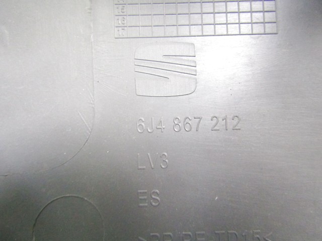 6J4867212 PANNELLO INTERNO PORTA POSTERIORE DESTRA SEAT IBIZA 1.2 D 55KW 5M 5P (2011) RICAMBIO USATO 