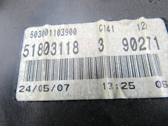 51803118 QUADRO STRUMENTI CONTACHILOMETRI FIAT GRANDE PUNTO 1.2 B 48KW 5M 5P (2007) RICAMBIO USATO 