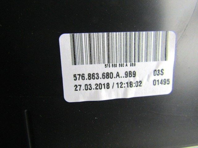 576863680A RIVESTIMENTO ANTERIORE TUNNEL CENTRALE SEAT ATECA 1.4 B 4X4 110KW AUT 5P (2018) RICAMBIO USATO 