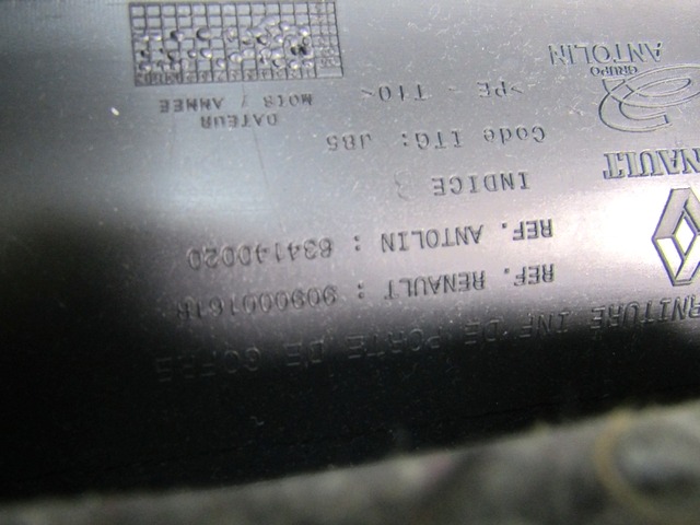 909000161R RIVESTIMENTO PANNELLO INTERNO PORTELLONE COFANO POSTERIORE BAULE RENAULT MEGANE 1.5 D 81KW 6M 5P (2011) RICAMBIO USATO 
