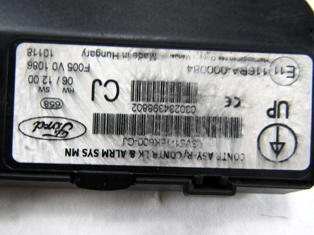8V51-15K600-CJ CENTRALINA BODY COMPUTER FORD FIESTA 1.4 D 51KW 5M 5P (2011) RICAMBIO USATO 