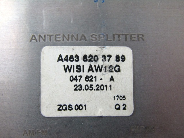 A4638203789 ANTENNA SPLITTER MERCEDES CLASSE C 200 W204 2.2 D 100KW AUT 5P (2011) RICAMBIO USATO 